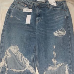 Top shop never worn high waisted mom jeans!